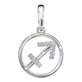 Подвеска из серебра с фианитами 