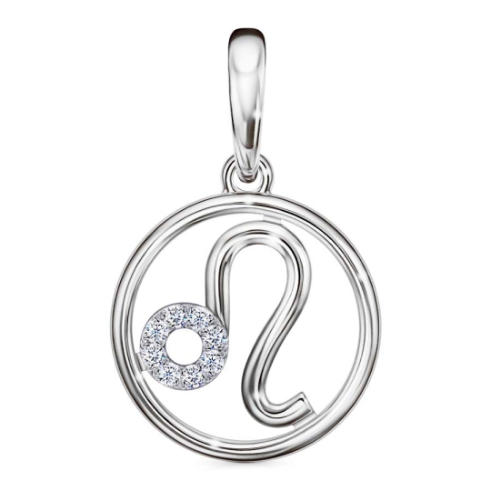 Подвеска из серебра с фианитами 