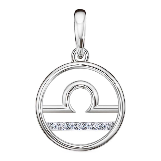 Подвеска из серебра с фианитами 