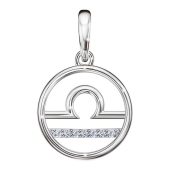 Подвеска из серебра с фианитами 