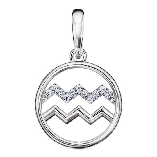 Подвеска из серебра с фианитами 