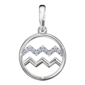 Подвеска из серебра с фианитами 