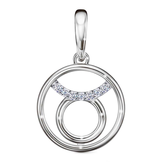 Подвеска из серебра с фианитами 