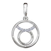 Подвеска из серебра с фианитами 