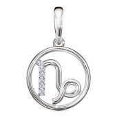 Подвеска из серебра с фианитами 