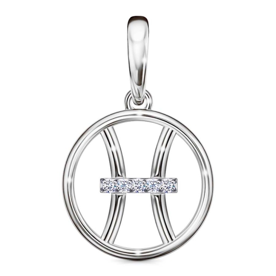 Подвеска из серебра с фианитами 