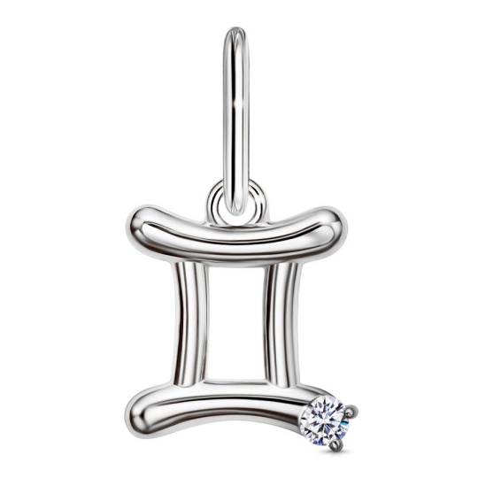 Подвеска из серебра с фианитом 