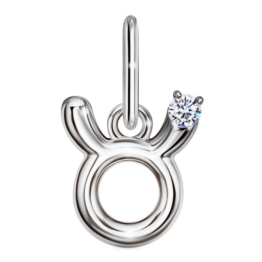 Подвеска из серебра с фианитом 