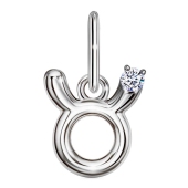 Подвеска из серебра с фианитом 