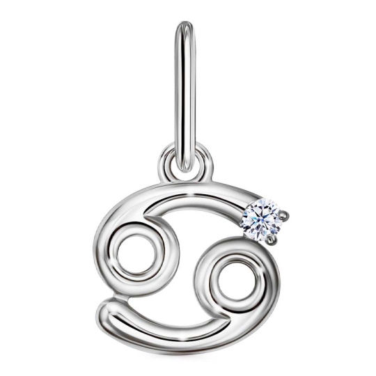 Подвеска из серебра с фианитом 