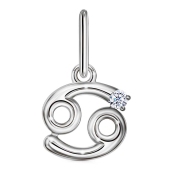 Подвеска из серебра с фианитом 