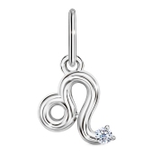 Подвеска из серебра с фианитом 