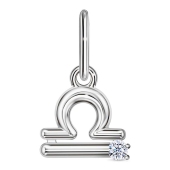 Подвеска из серебра с фианитом 