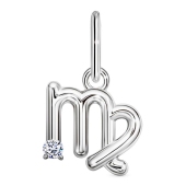 Подвеска из серебра с фианитом 