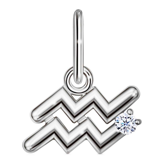 Подвеска из серебра с фианитом 