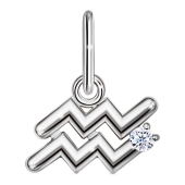 Подвеска из серебра с фианитом 