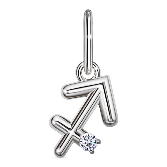 Подвеска из серебра с фианитом 