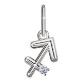 Подвеска из серебра с фианитом 