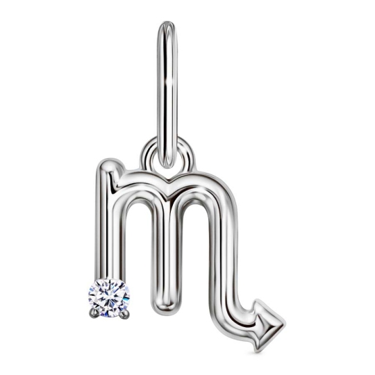 Подвеска из серебра с фианитом 