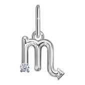 Подвеска из серебра с фианитом 