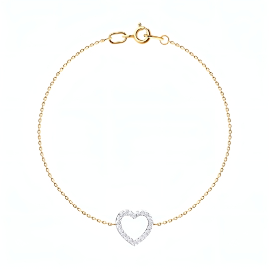 Браслет из золота с фианитами