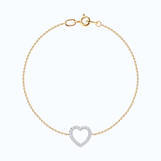 Браслет из золота с фианитами