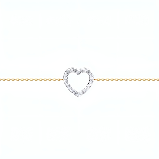 Браслет из золота с фианитами