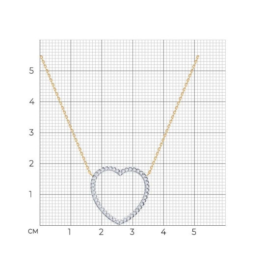 Колье из золота с фианитами