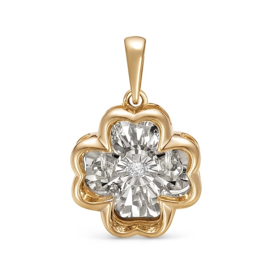 Подвеска из комбинированного золота с 