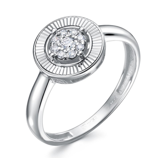 Кольцо из белого золота с бриллиантами