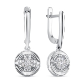 Серьги из белого золота с бриллиантами