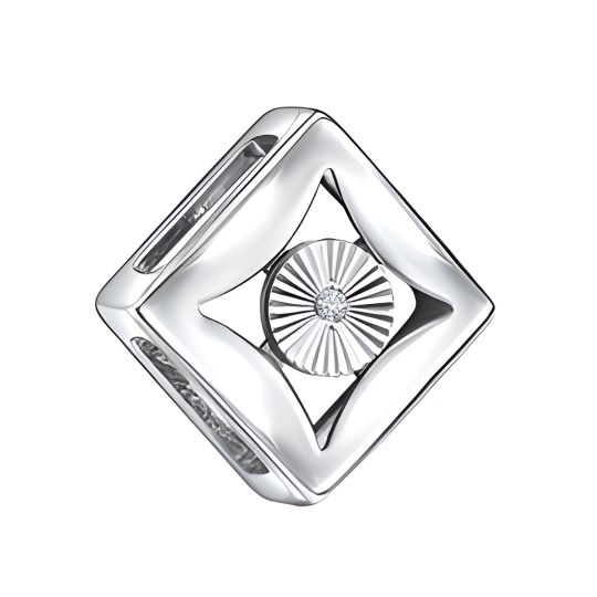 Подвеска из серебра с фианитом