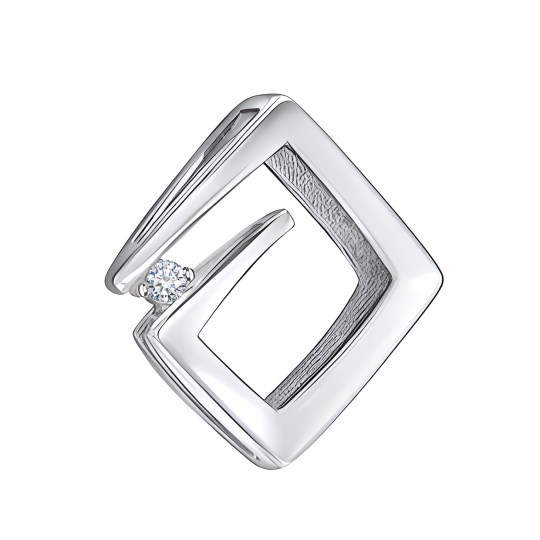 Подвеска из серебра с фианитом