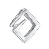 Подвеска из серебра с фианитом