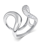 Кольцо из серебра с фианитами