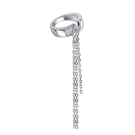 Кольцо из серебра с фианитами