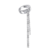 Кольцо из серебра с фианитами