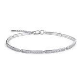 Браслет из серебра с фианитами