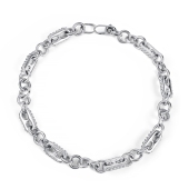 Браслет из серебра с фианитами