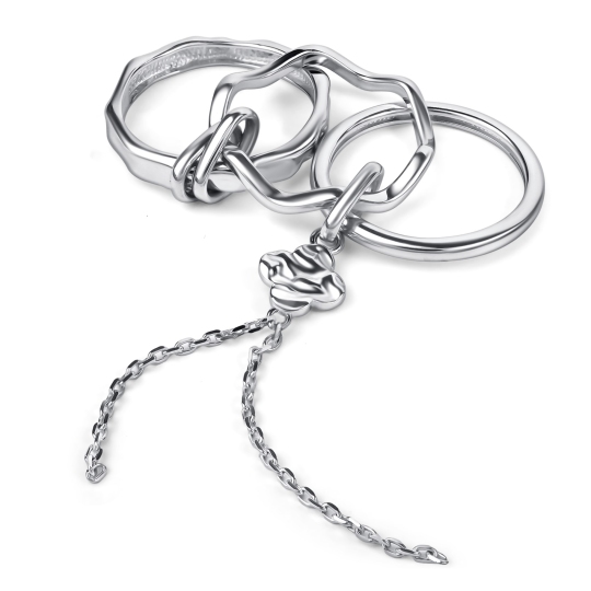 Кольцо-трансформер из серебра