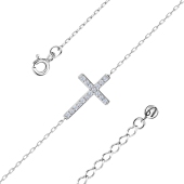 Браслет из серебра с фианитами