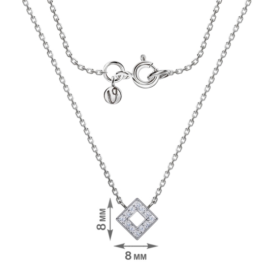 Колье из серебра с фианитами