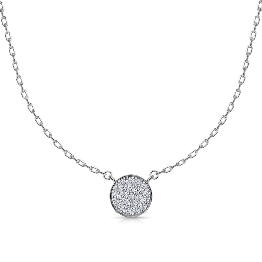 Колье из серебра с фианитами