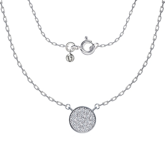 Колье из серебра с фианитами