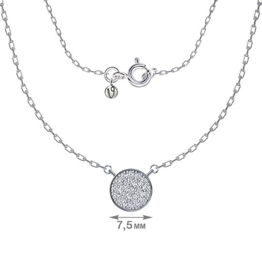 Колье из серебра с фианитами