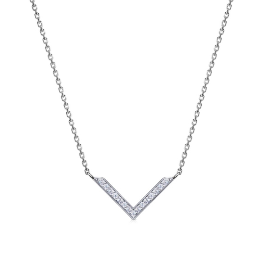 Колье из серебра с фианитами