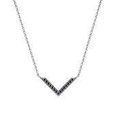 Колье из серебра с фианитами