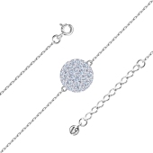 Браслет из серебра с фианитами