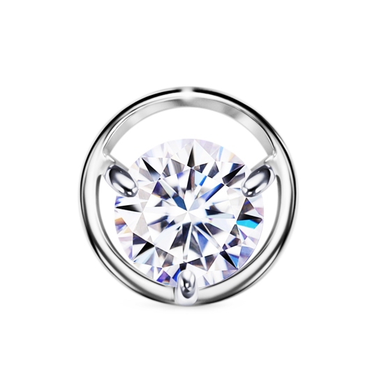 Подвеска из серебра с фианитом