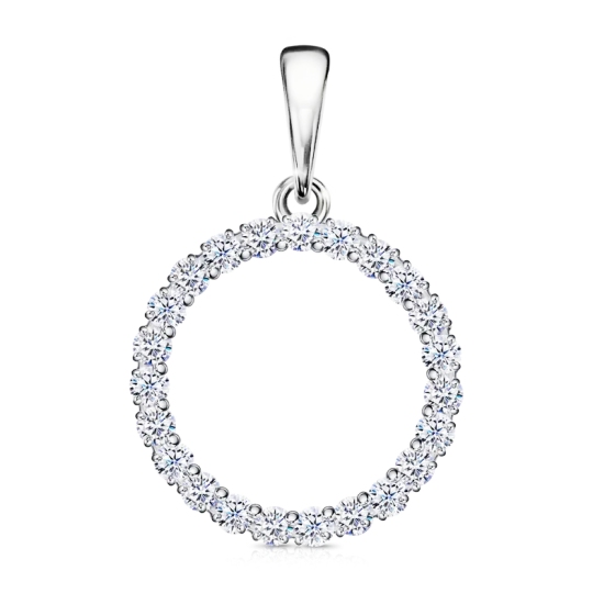 Подвеска из серебра с фианитами